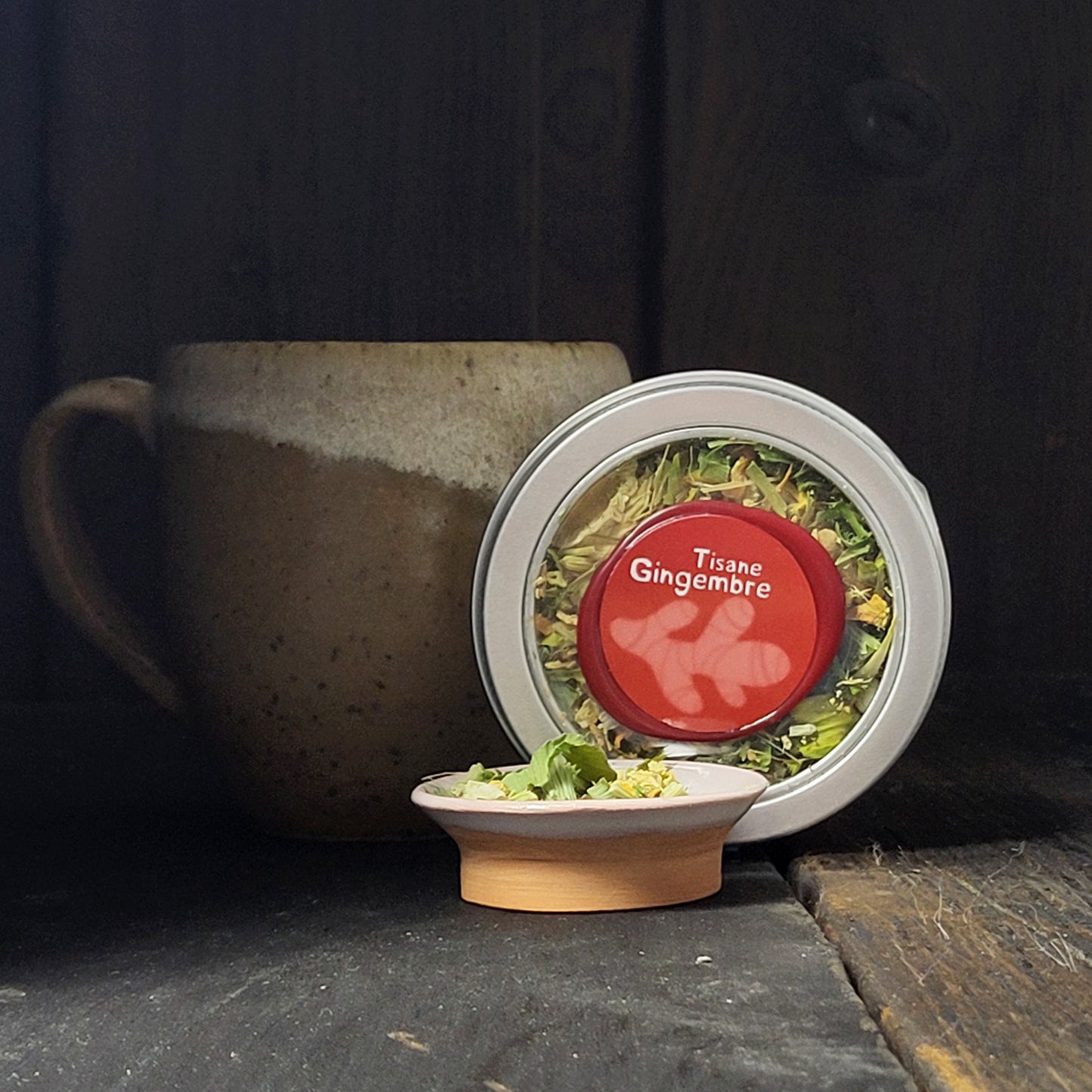 Tasse, infuseur et collection de 3 tisanes 60ml framboise, gingembre et citronnade