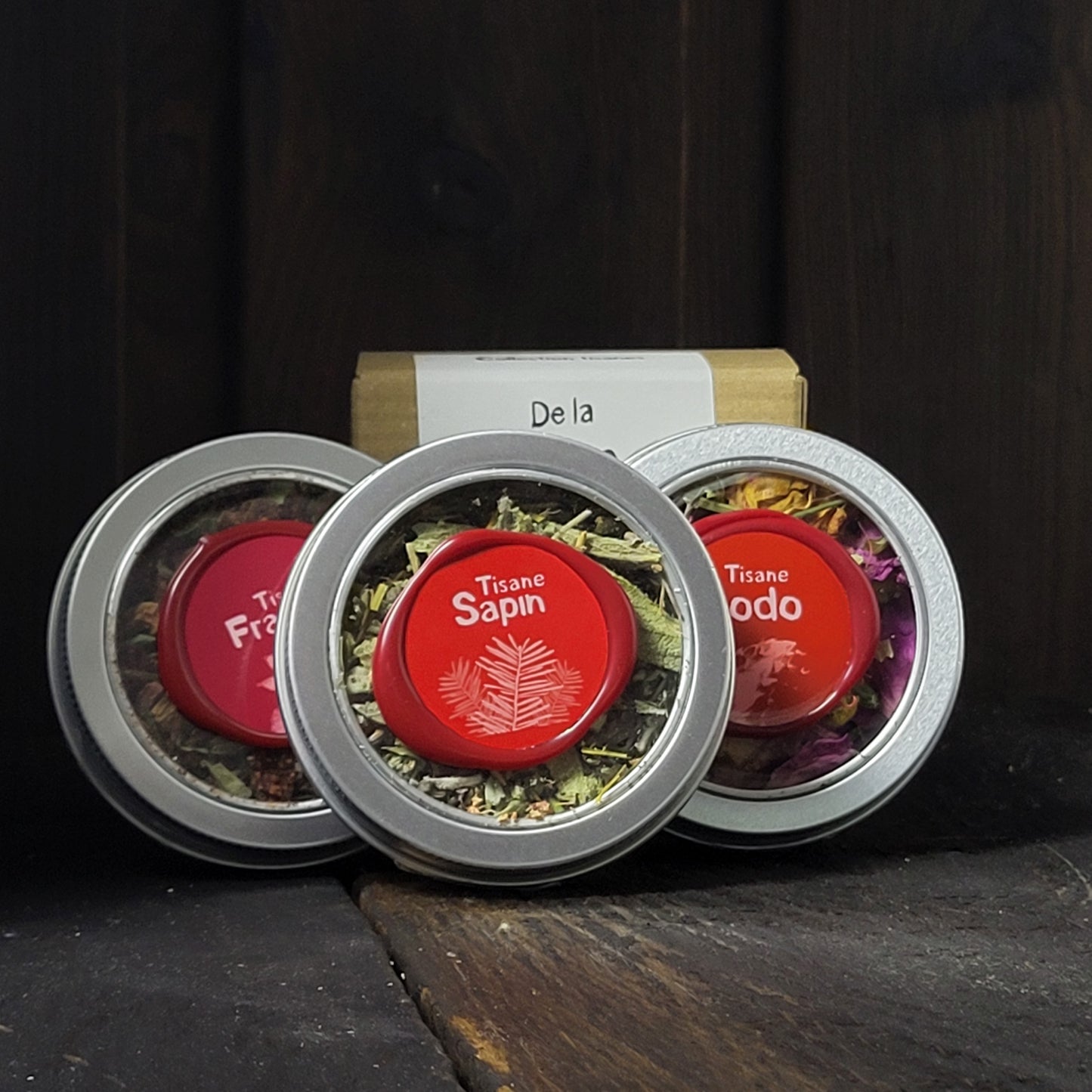 Collection de 3 x 60 ml tisanes fraise, sapin et dodo