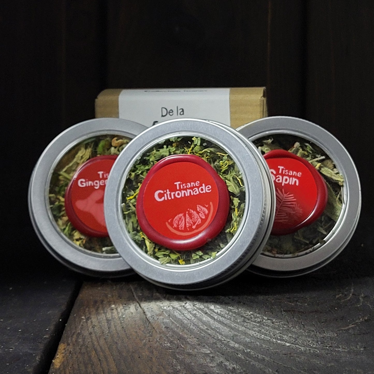 Collection de 3 x 60 ml tisanes gingembre, citronnade et sapin