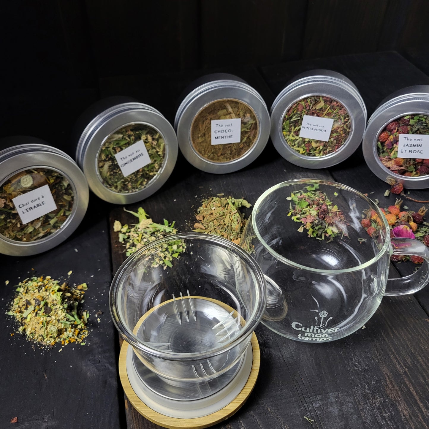 Tasse, infuseur et collection de 5 thés 150 ml